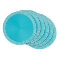 thumbnail image 1 of Set de 6 individuales redondos DII 37 cm color aqua con flecos, 1 of 7