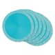 thumbnail image 1 of Set de 6 individuales redondos DII 37 cm color aqua con flecos, 1 of 7