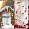 thumbnail image 4 of chaungfeng Red and White Velvet Candy Christmas Ball Cuttings, Christmas Tree Ornaments Plastic Decoration for Party Shopping Mall Holiday Window Scene Layout Car Hanging Decorations, 4 of 6