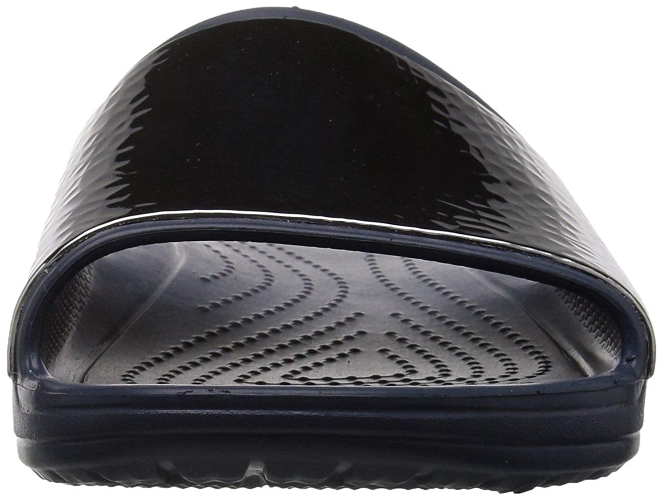 women's crocs sloane hammered metallic slide