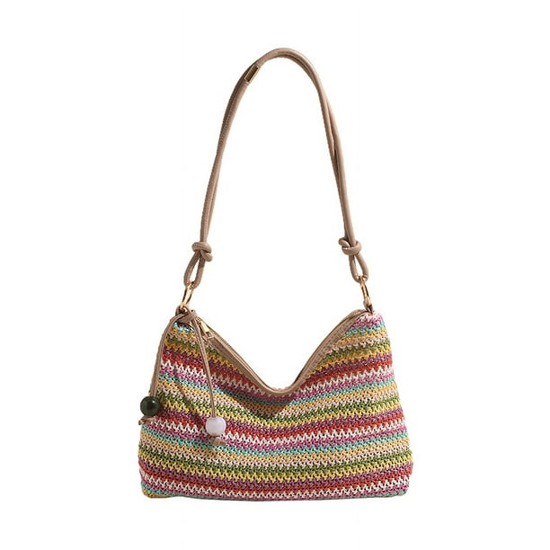 Bolso bandolera paja arcoiris mochila axila 5846-PM20240521002997