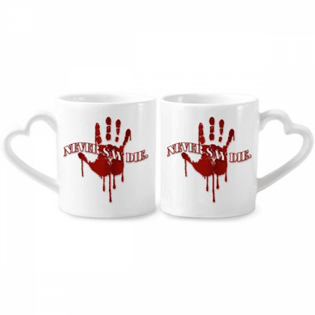 

Absolute Handprint Abandon Death Couple Porcelain Mug Set Cerac Lover Cup Heart Handle