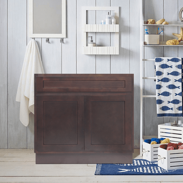 Vanity Art 39 Inches Bathroom Cabinet Solid Wood Brown Finish Undermount Sink Organizer With Double Shutter Doors Va4039 B Com - How To Finish Wood For Bathroom Vanity Art 39 Inches Bathroom Cabinet Solid Wood Brown Finish Undermount Sink Organizer With Double Shutter Doors Va4039 B Com - How To Finish Wood For Bathroom