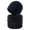 Navy, variant on Bib Hat Two Piece Set Thickened And Padded Knitted Plush Woolen Hat Scarf Outdoor Hat Set
