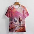 thumbnail image 4 of Cool Horse T Shirts Basic T-Shirt Short Sleeve Ladies Tee Shirt Summer Graphic Clothing, 4 of 5