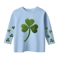 thumbnail image 3 of lnmuld Girls' St. Patrick's Day Print Sleeve Top Casual Holiday Festive Party Wear Size:4-5 Years, 3 of 4