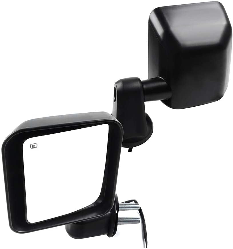 ECCPP Towing Mirrors Fit for 2007-2017 for Jeep for Wrangler Tow Mirrors  with Left Right Side Power Heated 