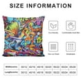 thumbnail image 5 of MLJA Hip Hop Decor Pillow Covers Home Decor,Hippie Graffiti Throw Pillow Covers Graffiti Graphic Square Cushion Covers, Throw Pillowcases for Sofa Couch Chair, 5 of 5