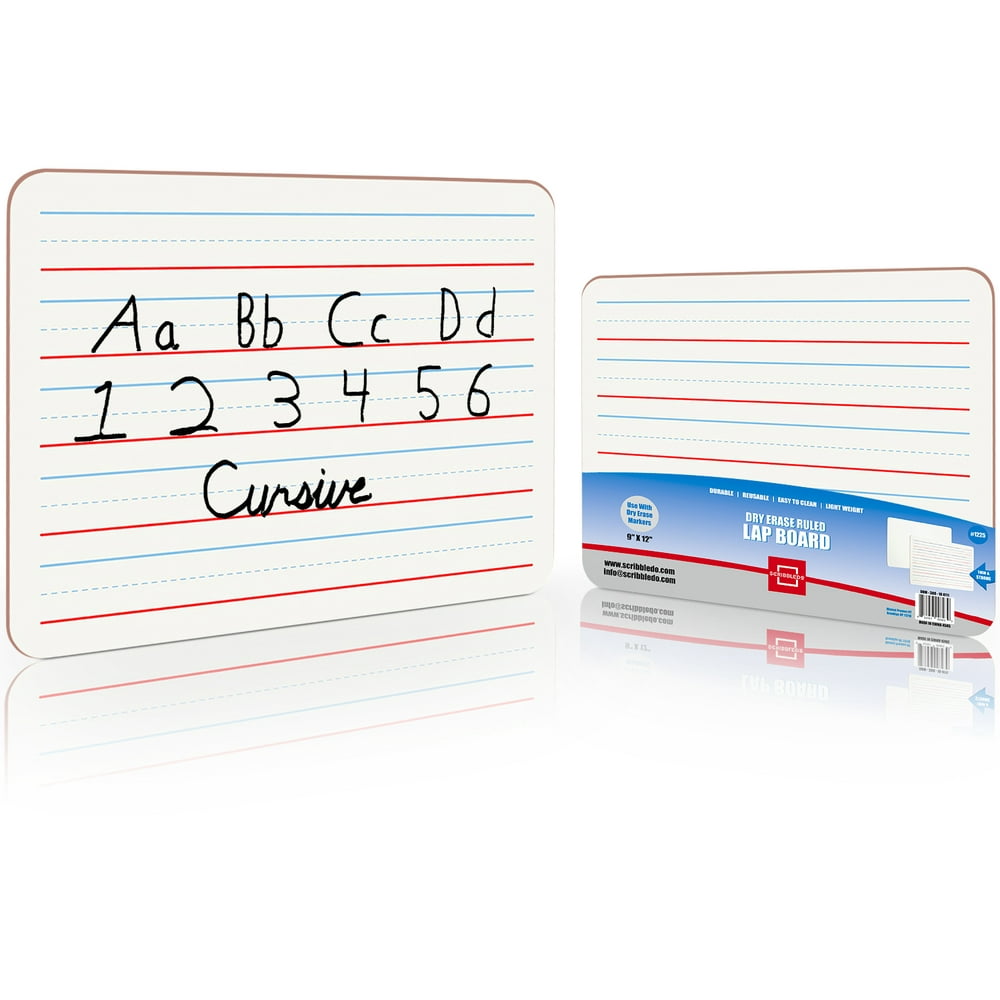 Dry Erase Board 9"X12" Interactive Ruled Learning White Board , Lined