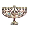 thumbnail image 4 of Candelabro de metal tradicional Fernando Menorah para velas cónicas, 4 of 8