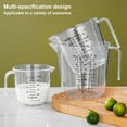 thumbnail image 5 of Farfi Measure Liquid Jug Transparent Ergonomic Handle Food Grade Large Capacity High Accuracy BPA Free Liquid Measuring Cup Volumetric Container Tool Kitchen Supplies (1 pc,L), 5 of 13