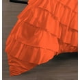 thumbnail image 4 of D.N.G. BEDDINGS 100% Egyptian Cotton 1 Piece Circle Ruffle Comforter with 1 Freebie Ruffle Pillow | 550 GSM Filled Microfiber - King/Cal-King Size, Orange Color - 800 Thread Count, 4 of 5