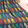 thumbnail image 3 of Red Bigfoot Pattern Blanket,Comfortable Soft Flannel Throw Blanket,All Season,Warm Lightweight Blankets for Sofa Bed Couch Living Room Chair,30"x40", 3 of 4