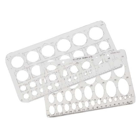Eurotool Oval And Circle Template Set - Assorted Sizes