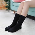 thumbnail image 5 of 5 Pairs Womens Fuzzy Slipper Socks, Ultra Soft Microfiber Crew Socks for Winter, Non-Slip Cozy House Socks with Fluffy Lining, 5 of 6