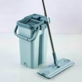 thumbnail image 3 of Introducing Our Space Saving Design Flat Squeeze Mop Bucket Set, Ideal For Wet And Dry Cleaning Tasks, Stainless Steel Handle Offers Superior Durability, Microfiber Pads Guarantee, 3 of 3