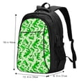 thumbnail image 4 of Ratiio Green Lizard Print Travel Laptop Backpack,Slim Sturdy Laptops Backpack with USB Charging Port, Water Resistant College School Computer Bag, 4 of 6