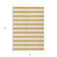 thumbnail image 3 of 5' X 8' Gold Striped Washable Non Skid Indoor Outdoor Area Rug, 3 of 3