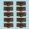 thumbnail image 2 of 10 Switch Plate Tags DEN Switchplate Name Signs Cast Brass Traditional Engraved Wall Light Switch Cover Labels | Renovators Supply, 2 of 2