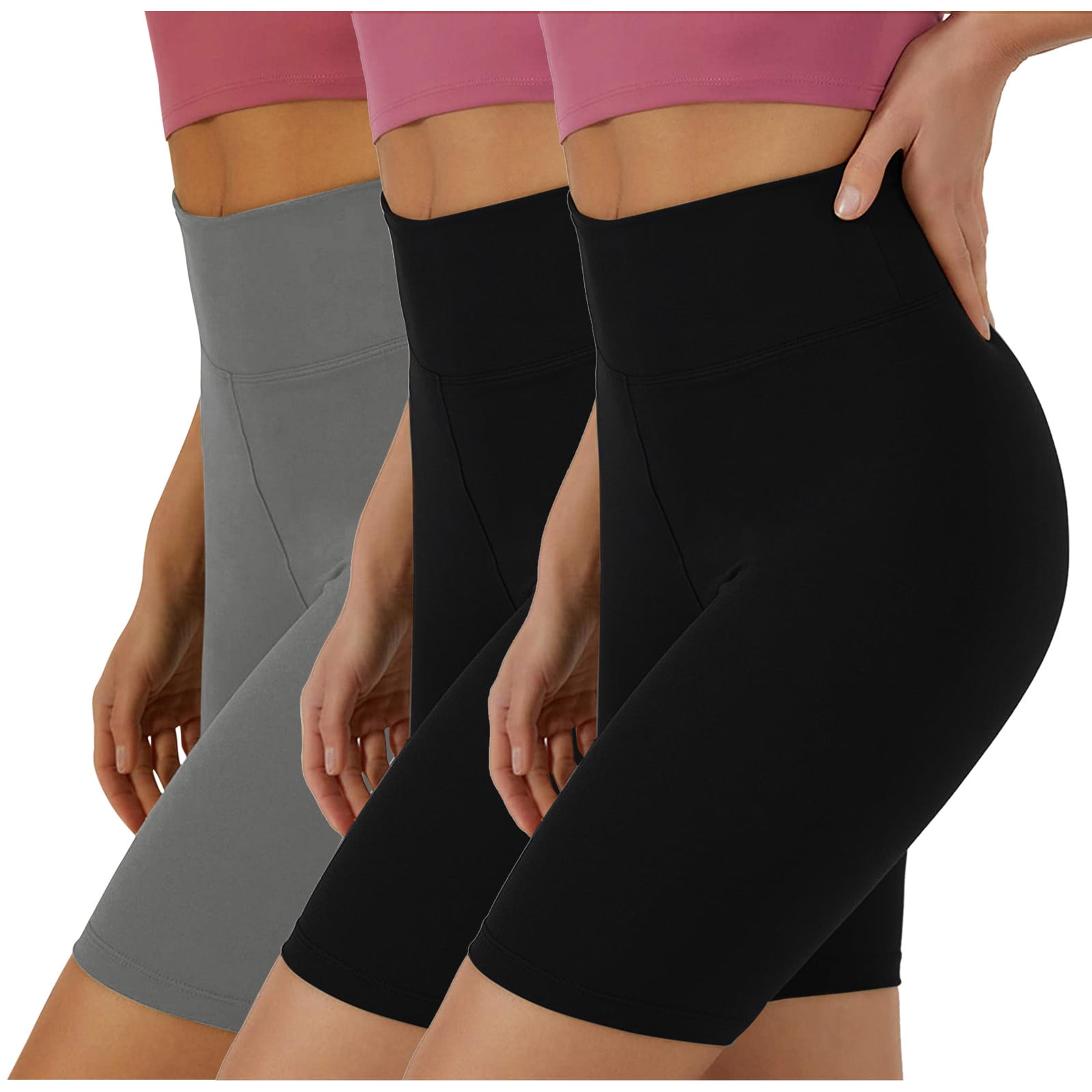 Womens Pants Girls Yoga Pants with Pockets Pants Short High Athletic Yoga Shorts Waist Running 3PC Outdoor Yoga Sport Women Adult Female Clothes