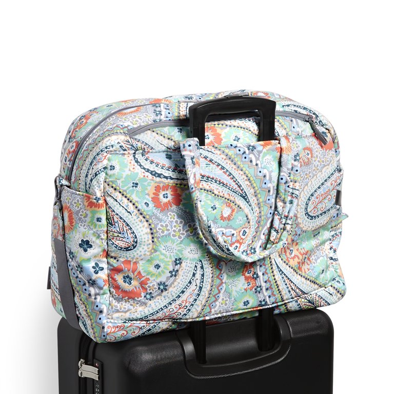 Vera Bradley Grand Weekender Travel Bag， Citrus Paisley-Recycled