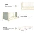 thumbnail image 4 of Cuna para bebe Jaco Marfil 3 niveles con colchón Beige, 4 of 6