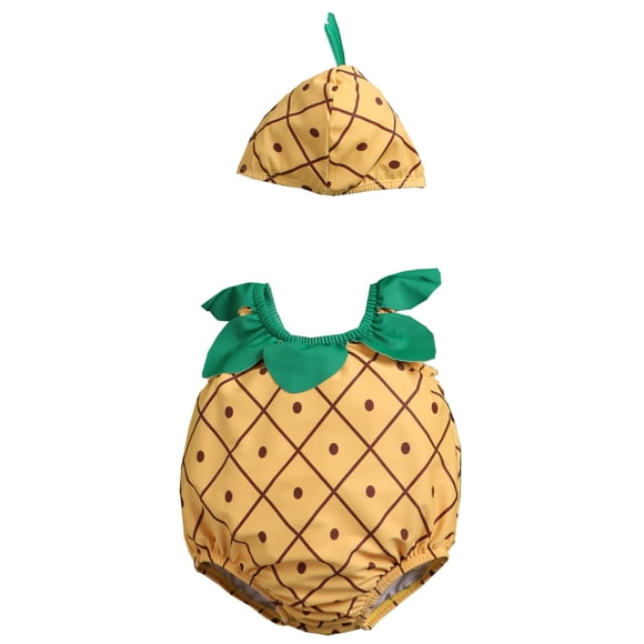 Zshosam Maillot de Bain Fille Maillot de Bain Fille une Pièce Maillot de Bain Bretelle Ajustable Maillot de Bain Froncé Maillot de Bain Modeste Taille 4T 5T,(Jaune 4-5 Ans)