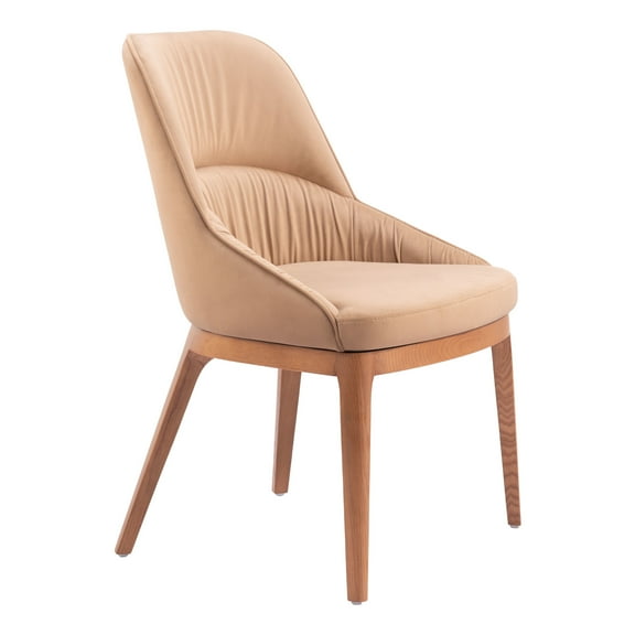 Ayr Dining Chair Tan Dining Chair, Modern Style, Comfy and durable polyester fabric, Steel, Indoor Dining