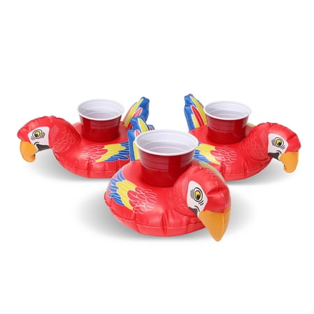GoFloats Inflatable Party Parrot Drink Float (3 pack), Float your drinks in...