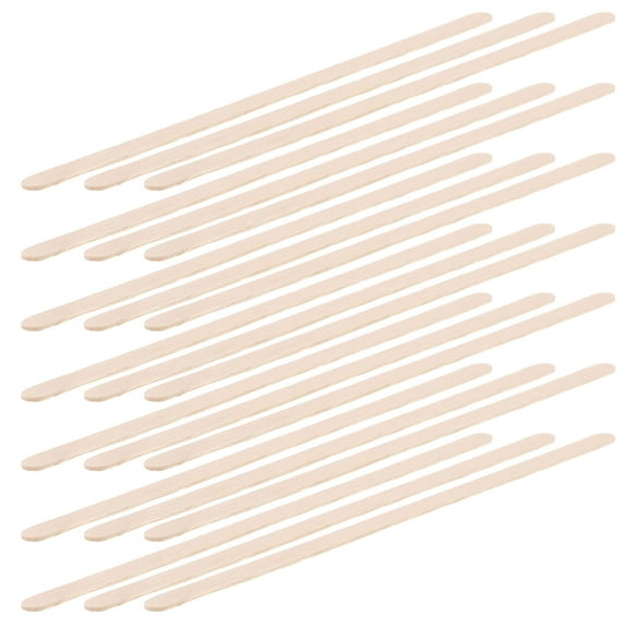 IDEANATEGRATE Hot Chocolate Stir Sticks Stirring Stick Wood Beige 100pcs 5.5x0.2x0.04in