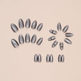 thumbnail image 5 of 24PCS/BOX Fashion Reusable French Gold Lines with Jelly Stickers Aurora Blur Cat Eye Flower Love Press on Nails Fake Nail False Nail Nail Tips DY1370-B7, 5 of 8