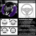 thumbnail image 6 of Rhinestone Fluffy Steering Wheel Cover Comfortable Non-Slip Luxury Faux Wool, Universal Fit for 14.5-15 Inches Steering Wheels, 6 of 10