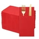 thumbnail image 1 of 50 Pcs Servilletas Desechables con Sensación de Lino y Bolsillos para Cubiertos Incorporados, Servilletas de Papel para Cuchillo y Tenedor Rojas, 1 of 6
