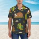 thumbnail image 2 of Fotbe Funny Sloths In The Forest Camisa Hawaiana para Hombre Unisex – Camisa Casual de Verano con Botones de Manga Corta de Algodón y Lino,Small, 2 of 7