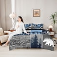 thumbnail image 4 of Feelyou Rustic Bear Twin Bedding Sets 7pcs, Blue Buffalo Bedding Comforter Set, 4 of 7