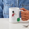 thumbnail image 4 of CafePress - Volleyball Snowman - 15 oz Ceramic Large White Novelty Mug, 4 of 6