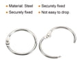 thumbnail image 4 of Unique Bargains Loose Leaf Rings Binder Ring Steel for Book DIY Scrapbook Notebook, Silver, 36 Count, 4 of 5