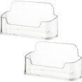 thumbnail image 1 of Large Capacity Acrylic Business Card Holder Desk, Clear Plastic Display Stand, 1 of 7