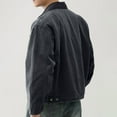 thumbnail image 6 of GrmtClth Jacket for Men Trendy Zip Up Long Sleeve Depot Jacket Rugged Loose Fit Workwear with Pockets Dark Purple XXL, 6 of 6