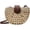 beige, variant on Half Round Hollow Out Straw Crossbody Bag, Woven Casual Shoulder Messenger Bag, Beige