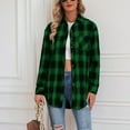 thumbnail image 5 of RYDCOT Womens Button Down Plaid Shirts Long Sleeve Blouse Oversized Boyfriend Shirts with Pockets Collared office Work Blouses Tops Sale or Clearance, 5 of 6