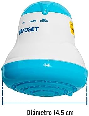 electrical shower, 4 temperatures, blue