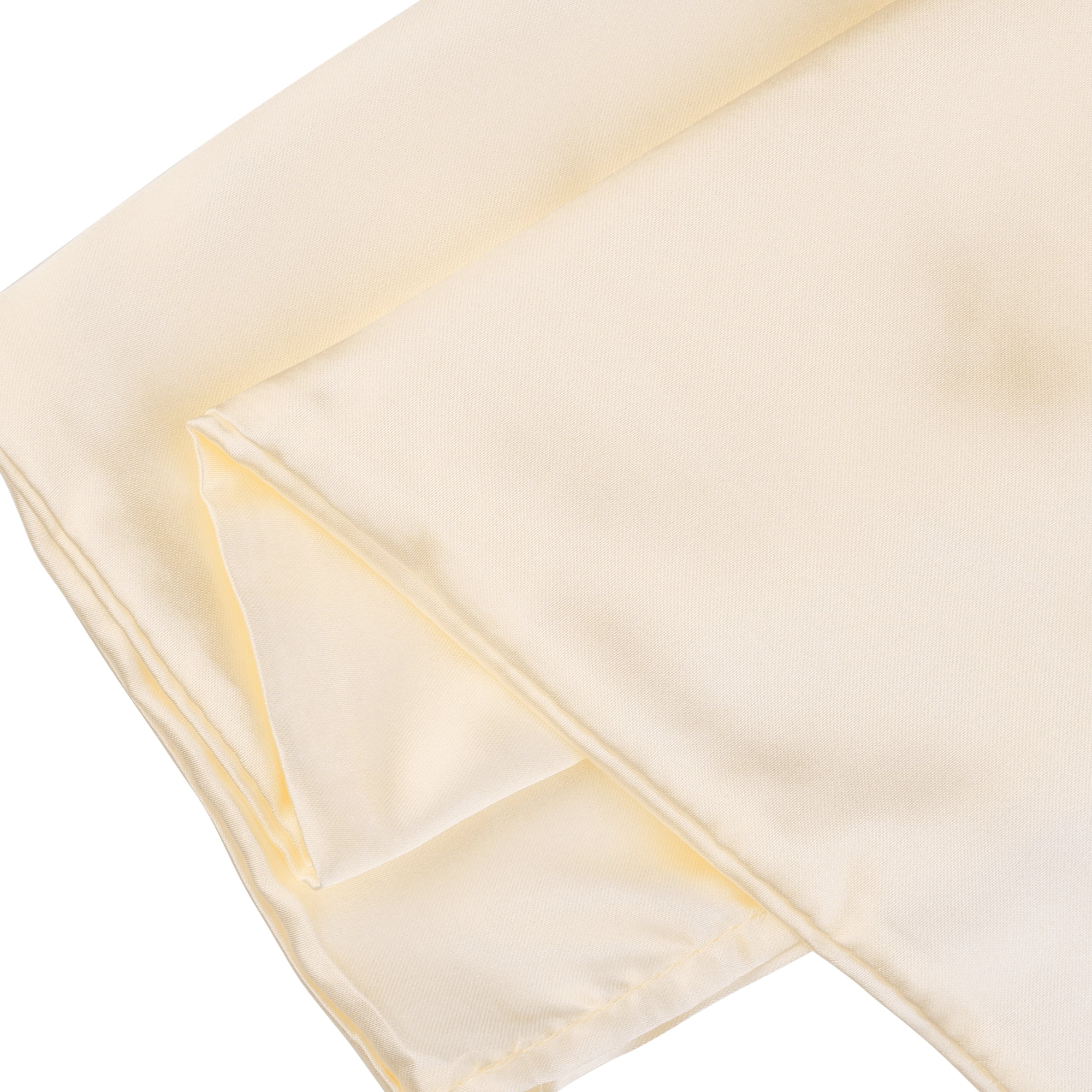 Unique Bargains Soft and Durable Envelope Closure Satin Pillowcase (2 Count) Beige Queen