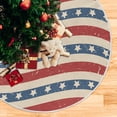 thumbnail image 5 of FMSHPON 4th of July Patriotic American StarsStripes 4th of July Xmas Christmas Tree Skirt Stand Mat for Holiday Party Decoration Indoor Outdoor 48 inches, 5 of 6