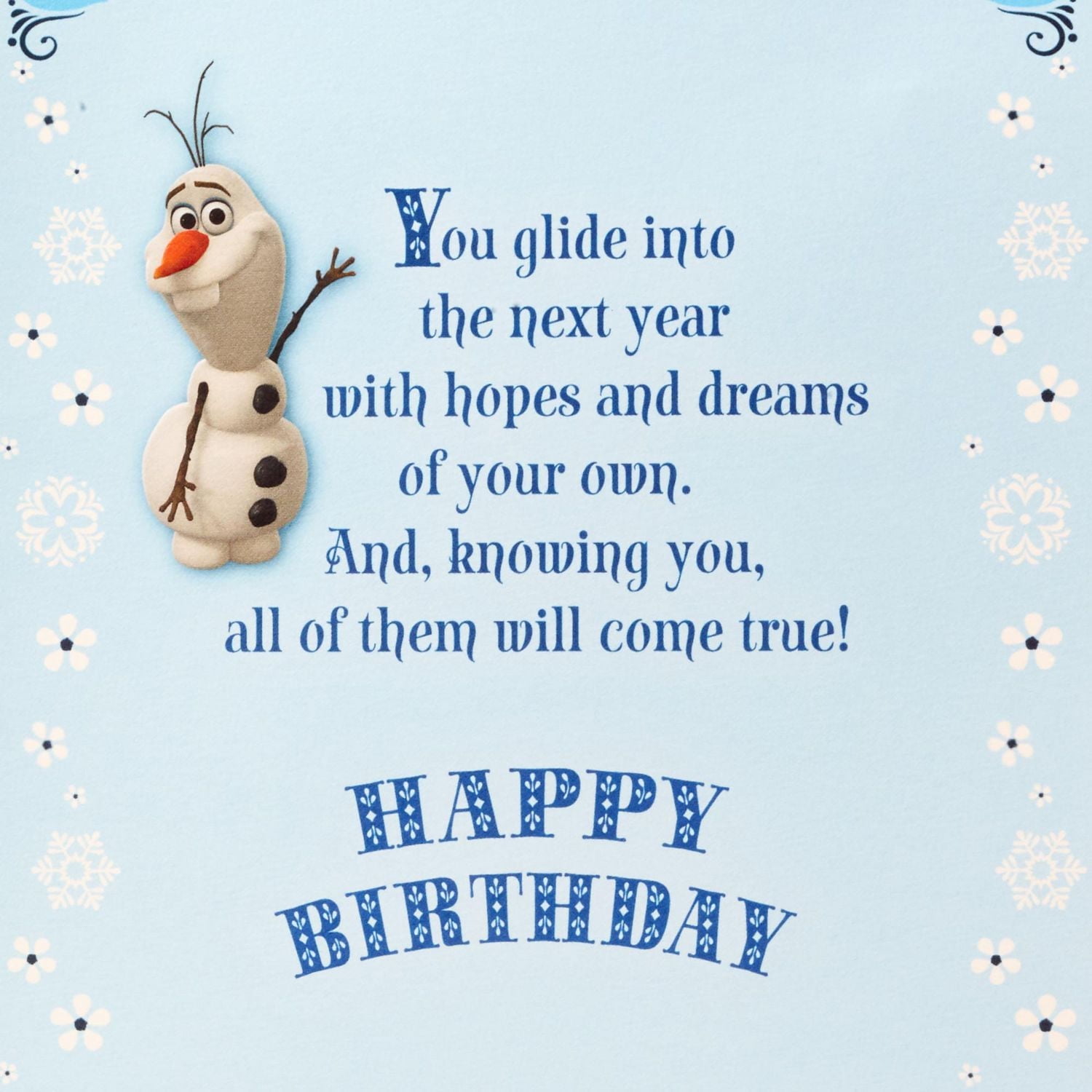 Hallmark Birthday Card for Girl (Elsa Frozen Charm Bracelet)