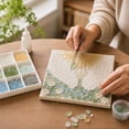 thumbnail image 5 of Psalms of Comfort & Strength Sea Glass Mosaic Art Kit, Beginner Adult DIY Craft Set with Sea Glass, Adhesive, Tweezers & Mini Wooden Easel, Inspirational Tabletop Decor, 5 of 5