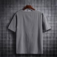 thumbnail image 5 of Men's Fashion Spring and Summer Casual Short Sleeve Round Neck Solid Color Tennis Tee Top with Breathable Comfort for Everyday Wear, 5 of 5