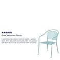 thumbnail image 6 of Bowery Hill Stackable Steel Round Back Patio Dining Side Chair in Sky Blue, 6 of 12