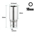 thumbnail image 1 of MYG 1PC 3/8inch Deep Socket Adapter Hex Socket Wrench Heads Ratchet Tool 8-24mm, 1 of 8