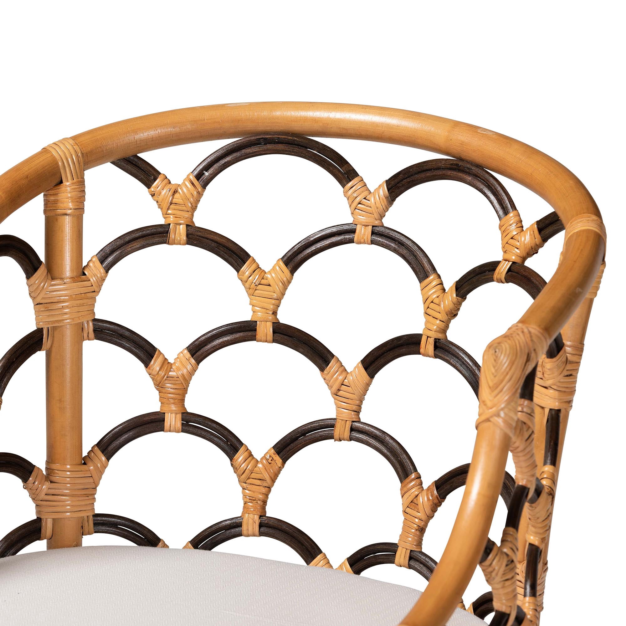 bali & pari Veneto Boho Dining Chair, Dining Height, Light Honey